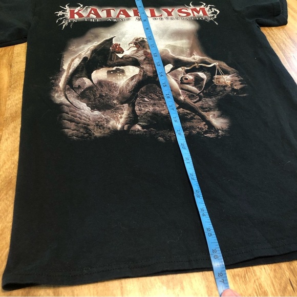 KATAKLYSM In The Arms Of Devastation Band Tee Mens Tshirt Size Small Black HOLE - Picture 8 of 9